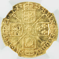 イギリス ジョージ1世 1725年 ハーフギニー 1/2ギニー金貨 MS62 NGC 裏