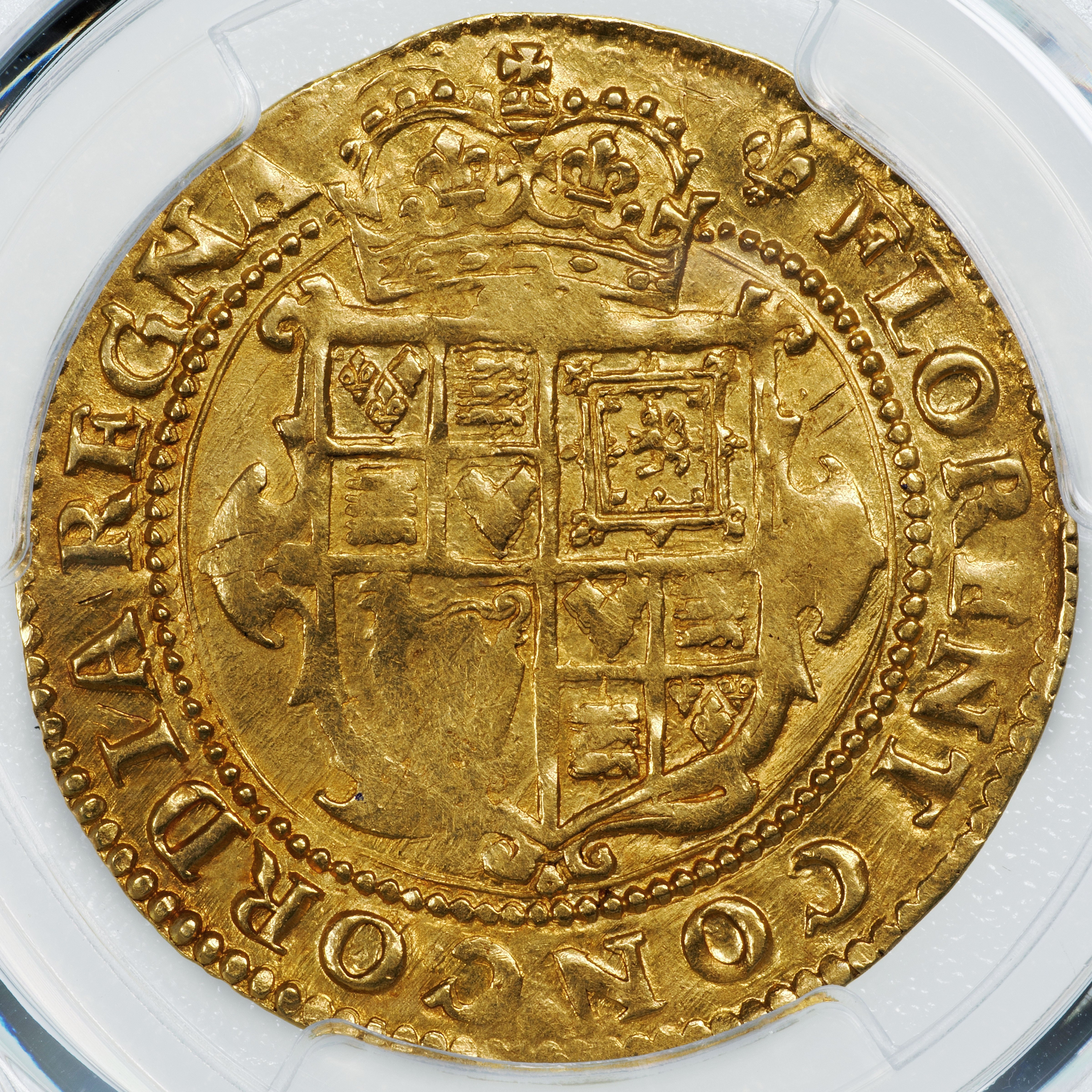 チャールズ1世 1625年 イギリス イングランド 1ユナイト金貨 AU58 PCGS