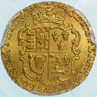 ジョージ3世 イギリス 1762年 1/4ギニー金貨 MS64 PCGS 裏