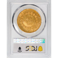 ラッキーエンジェル フランス パリ造幣所 1882年-A 100フラン金貨 MS65 PCGS 裏
