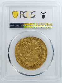 イギリス イングランド チャールズ1世 1625年 1ユナイト金貨 AU58 PCGS 裏