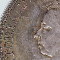 ヴィクトリア女王 ジュビリーヘッド イギリス 1887年 1クラウン銀貨 MS62 PCGS 表
