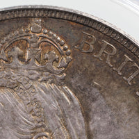 ヴィクトリア女王 ジュビリーヘッド イギリス 1887年 1クラウン銀貨 MS62 PCGS 表