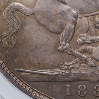 ヴィクトリア女王 ジュビリーヘッド イギリス 1887年 1クラウン銀貨 MS62 PCGS 裏