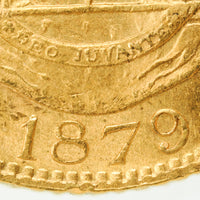 モナコ パリ造幣所 シャルル3世 1879年-A 20フラン金貨 MS63 NGC 裏